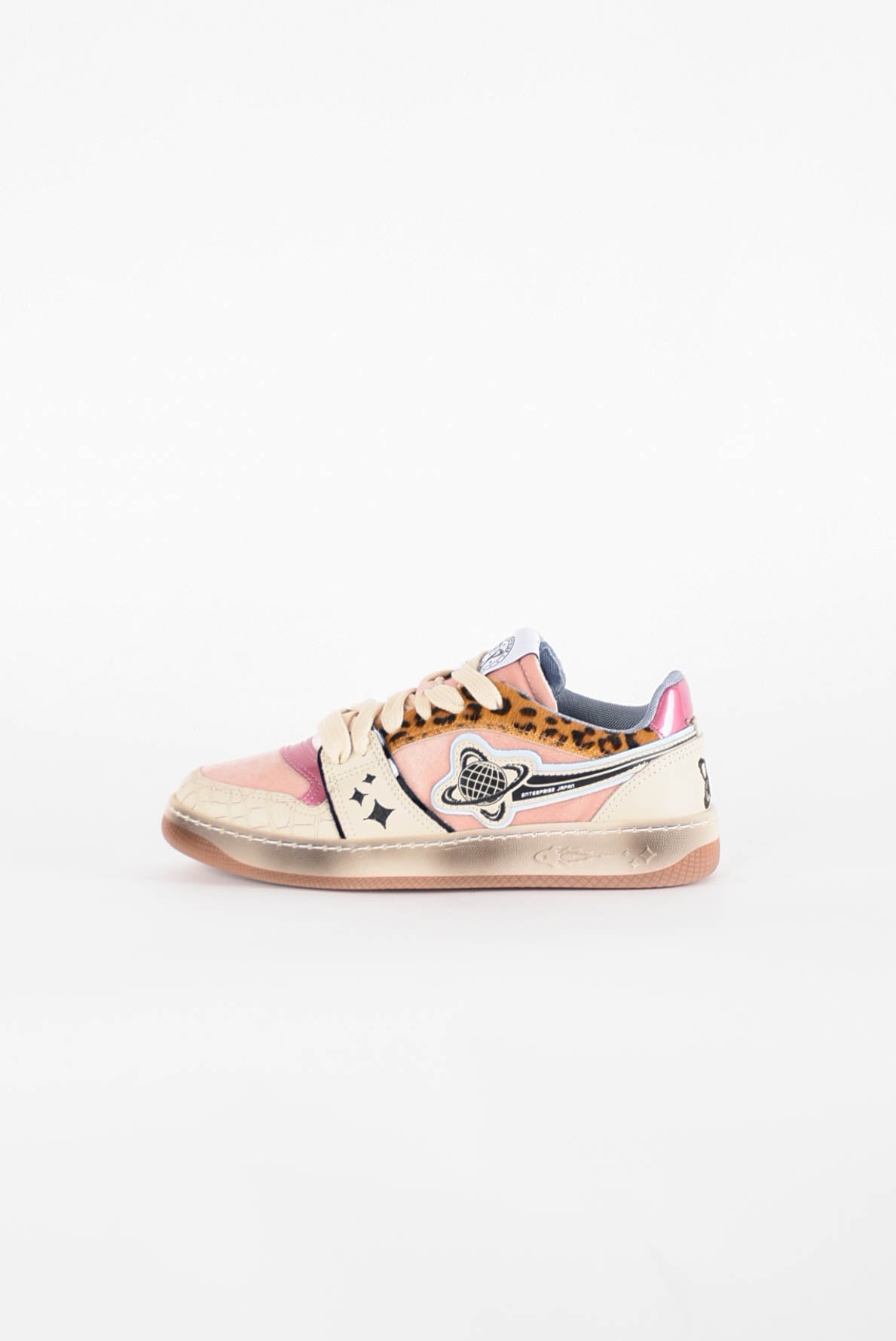 ENTERPRISE JAPAN sneakers planet leopard in pelle