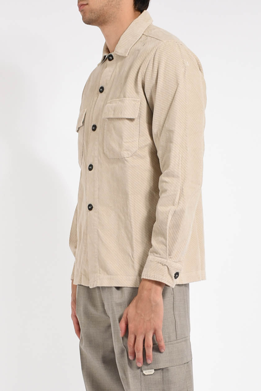 Overshirt in cotone diagonale