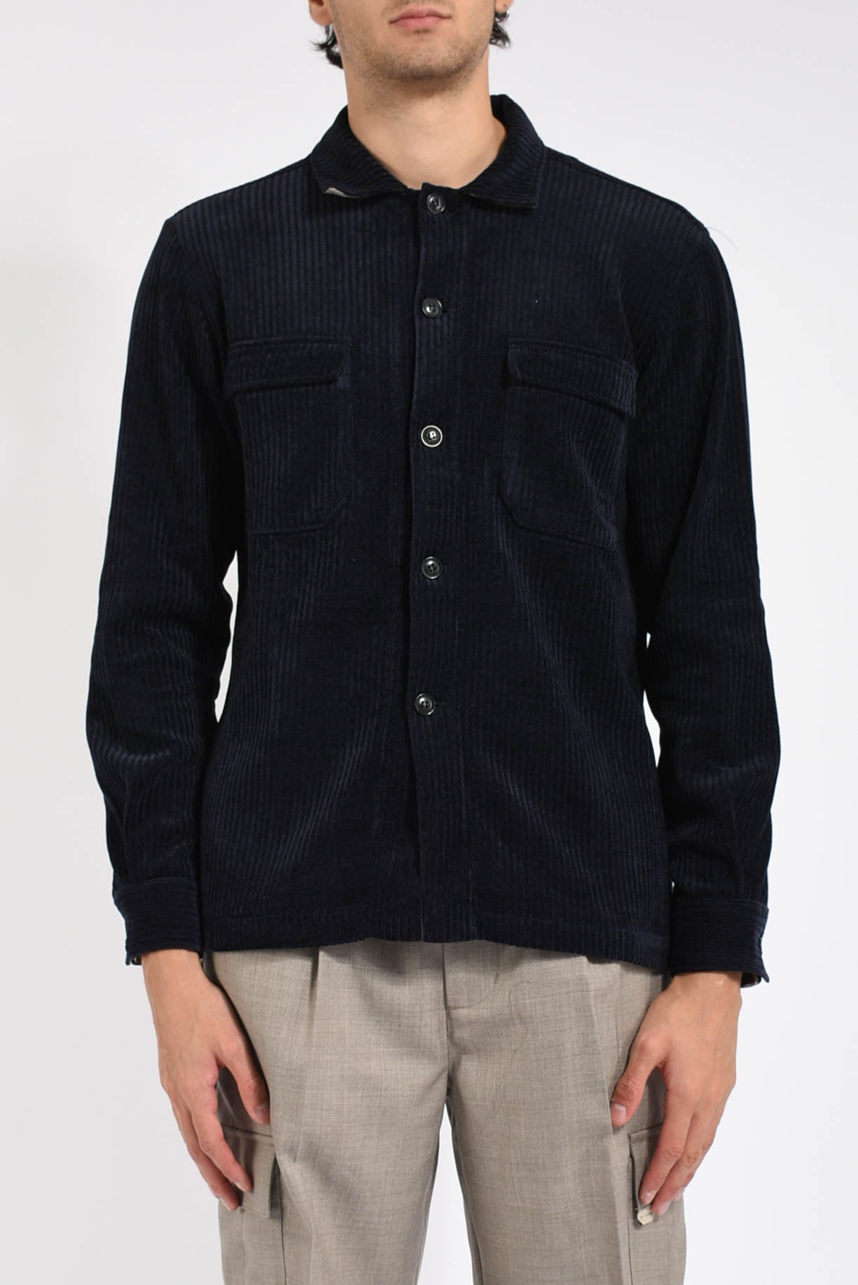 Overshirt in velluto a coste