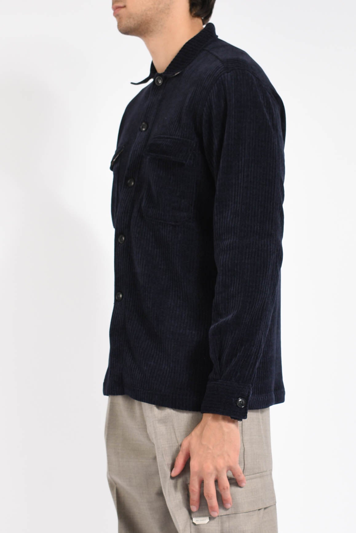 Overshirt in velluto a coste