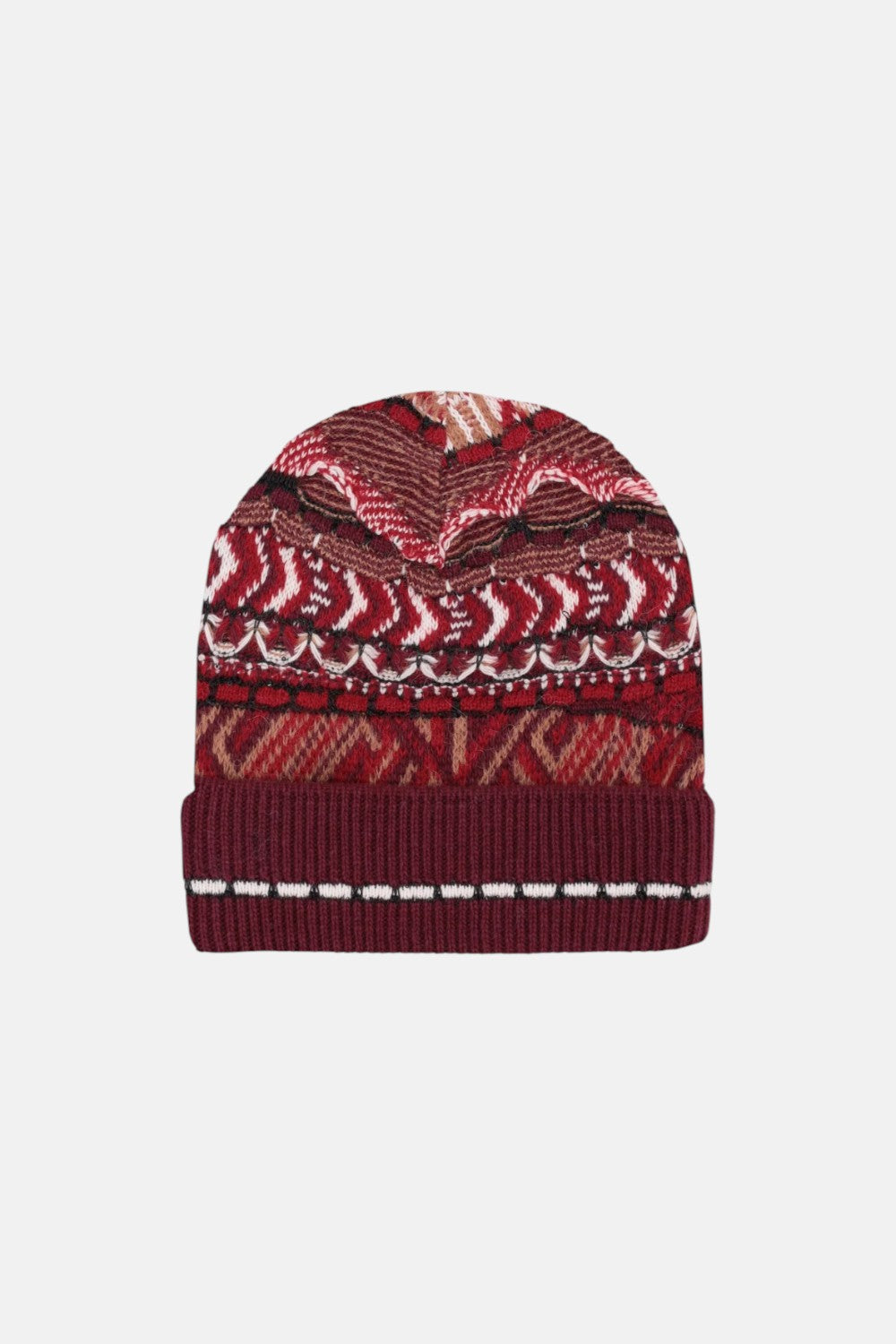 Cappello in alpaca e lana jacquard