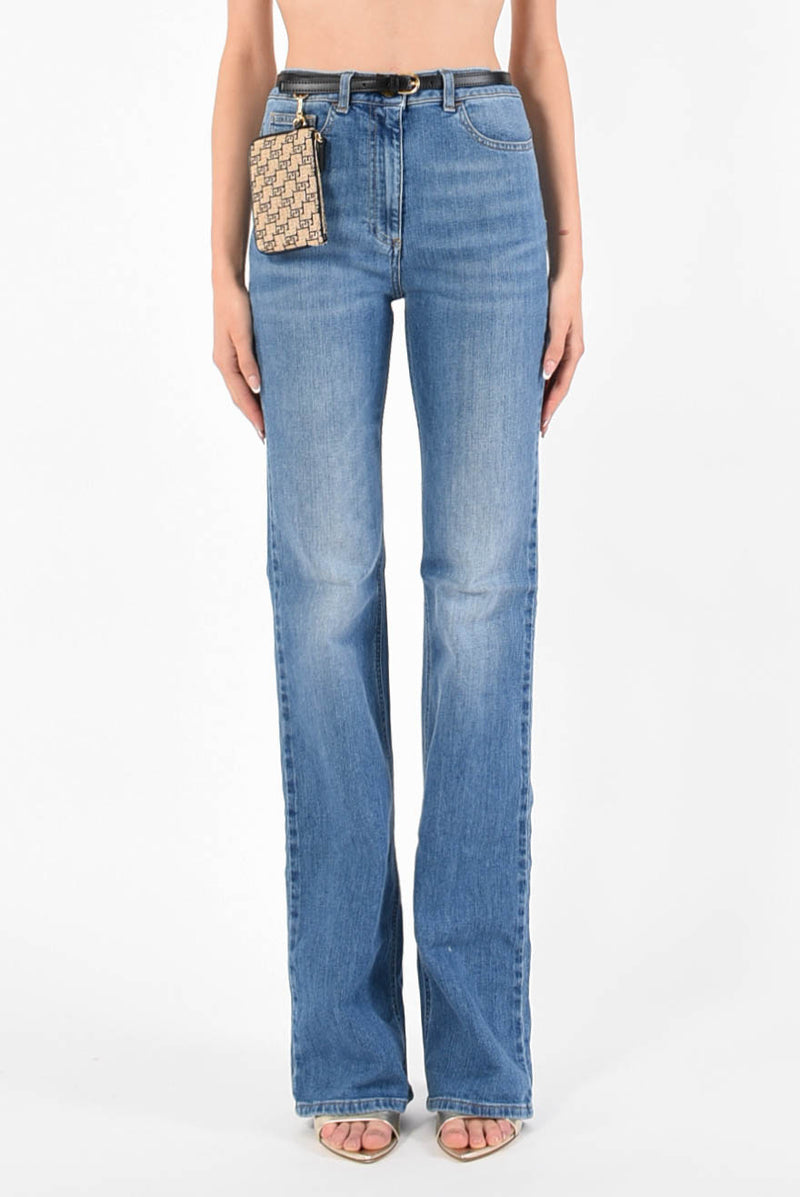 ELISABETTA FRANCHI jeans a zampa