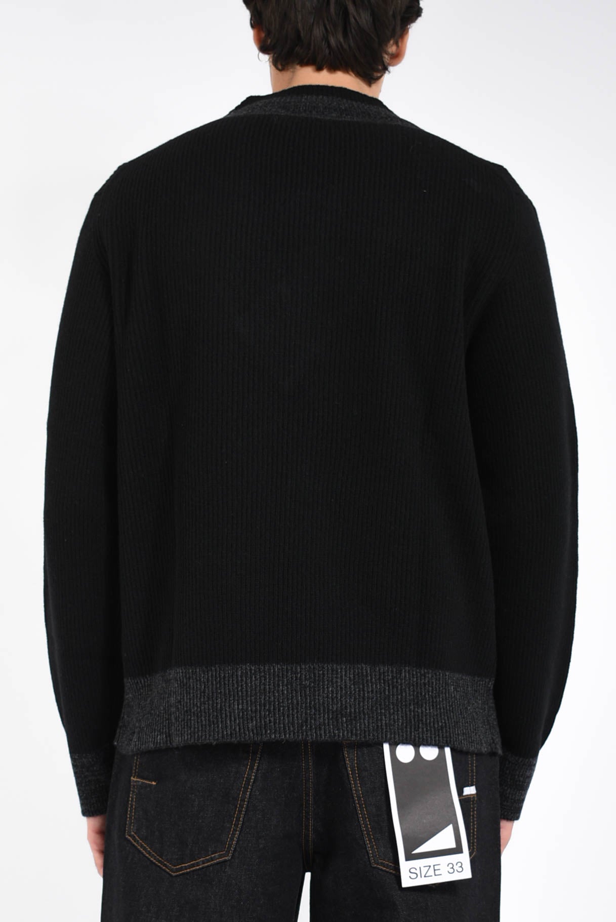 maglia scollo a v in lana