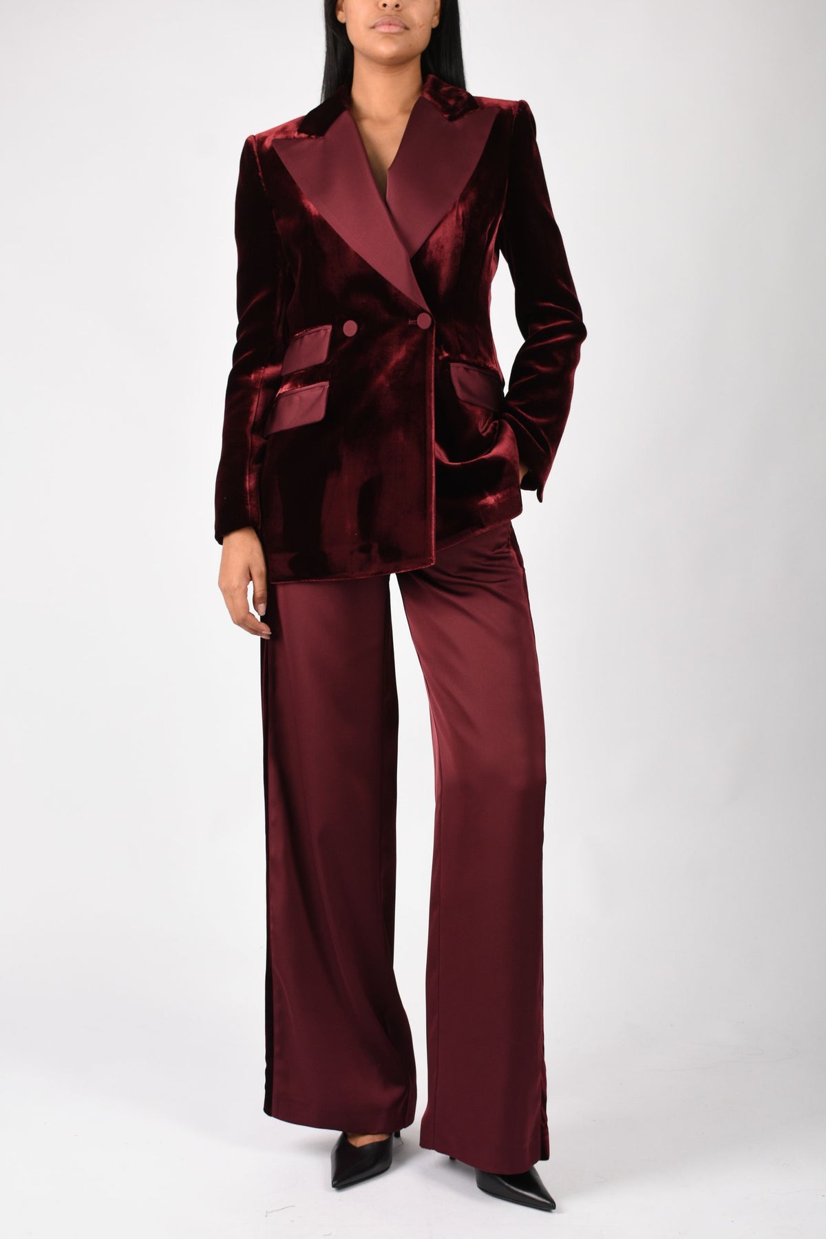 Pantaloni in raso heavy  A26CEPA10201