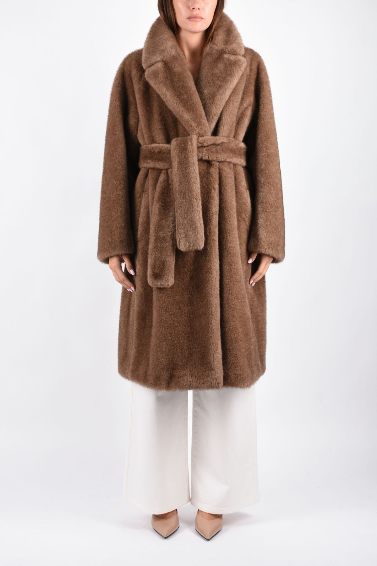Cappotto a vestaglia dalla texture soffice SMMMISS 2629456033600