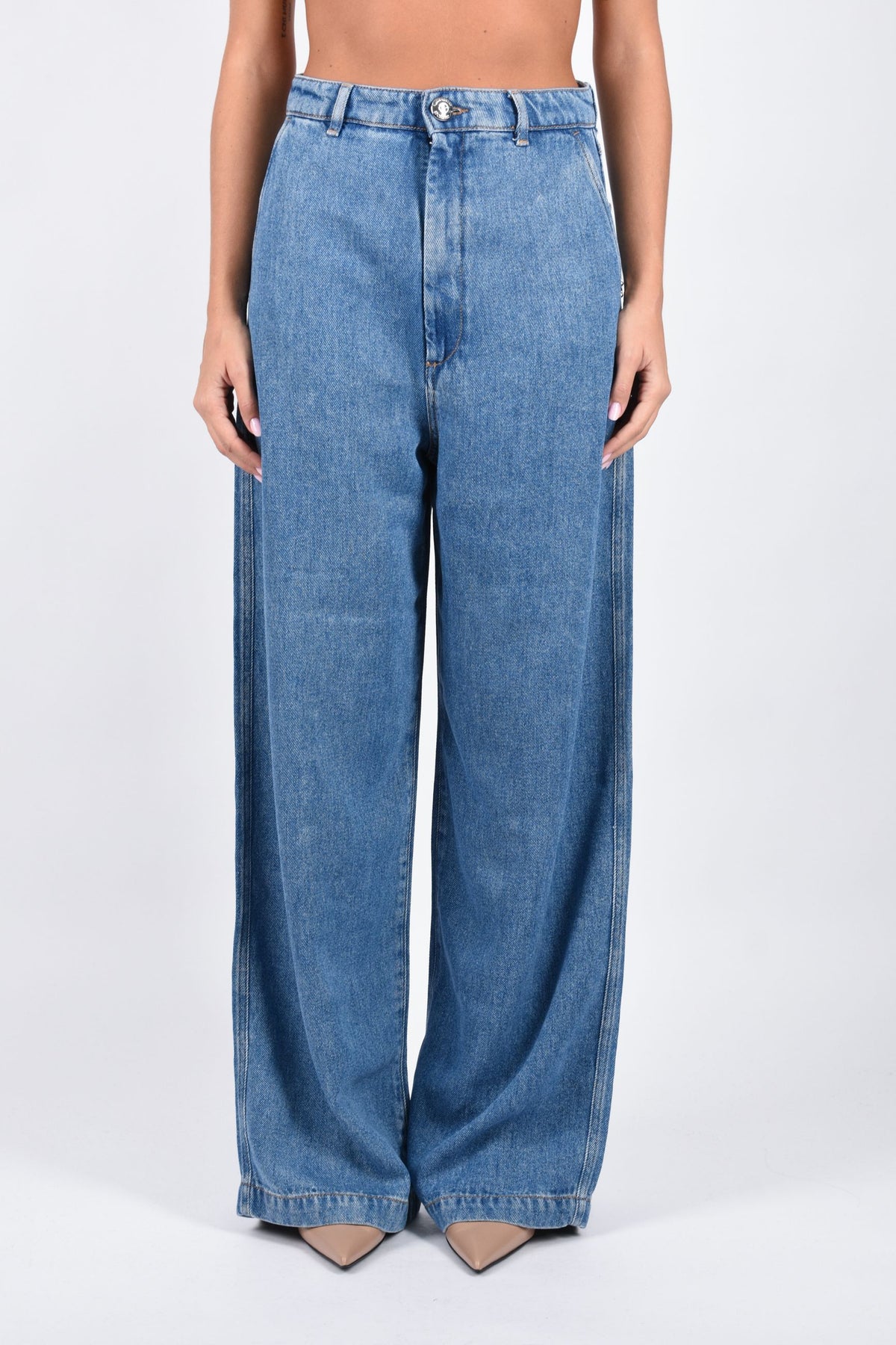 jeans in Denim oversize in tencel PIOPPO 2622186055