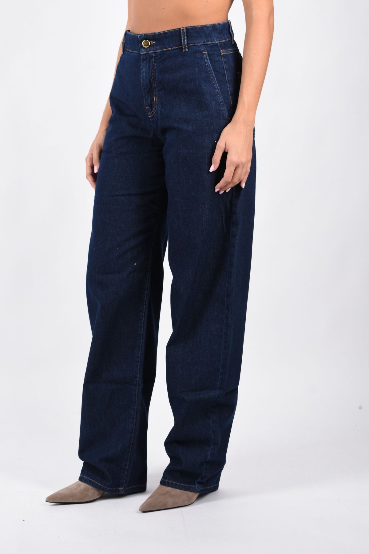 Pantalone barrel leg in denim MSTCONICO 2626186021600