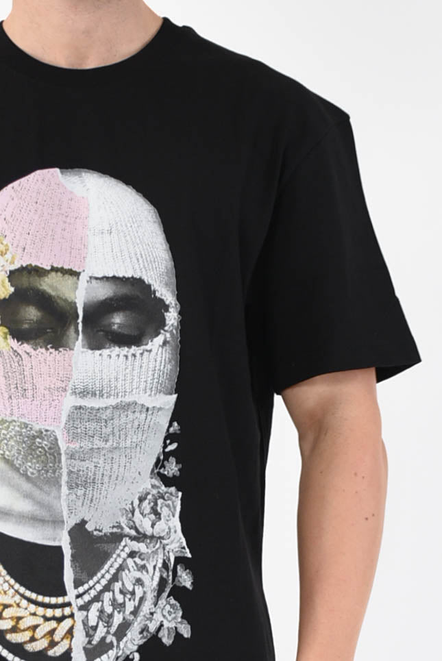 IH NOM UH NIT t-shirt whit newspaper mask print