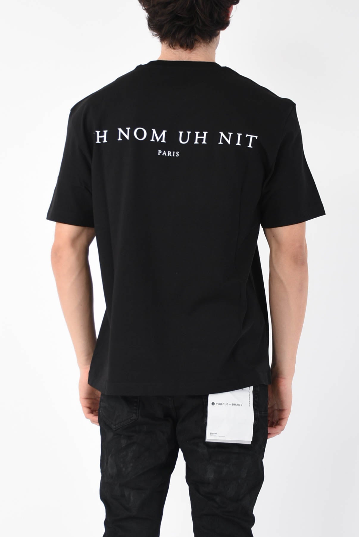 IH NOM UH NIT t-shirt whit newspaper mask print