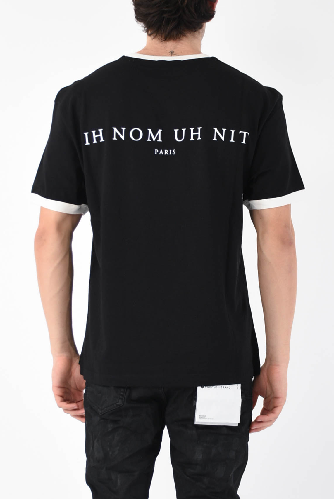 IH NOM UH NIT t-shirt whit color contrast mask roses