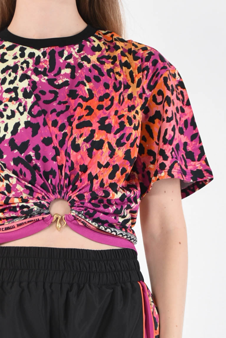 JUST CAVALLI t-shirt con stampa animalier