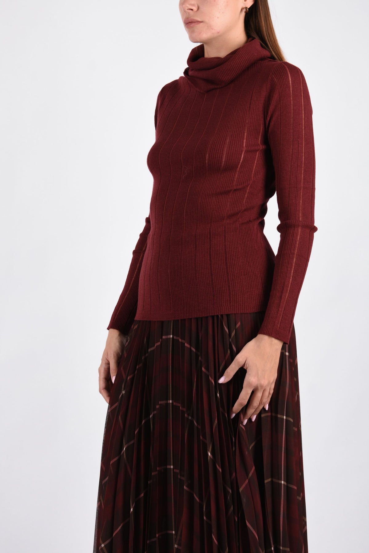 Maglia dolcevita in lana e seta MSTBADESSE 2626366051600