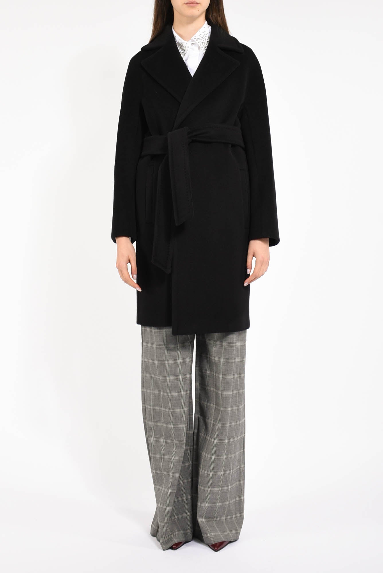 Cappotto a vestaglia in lana scire