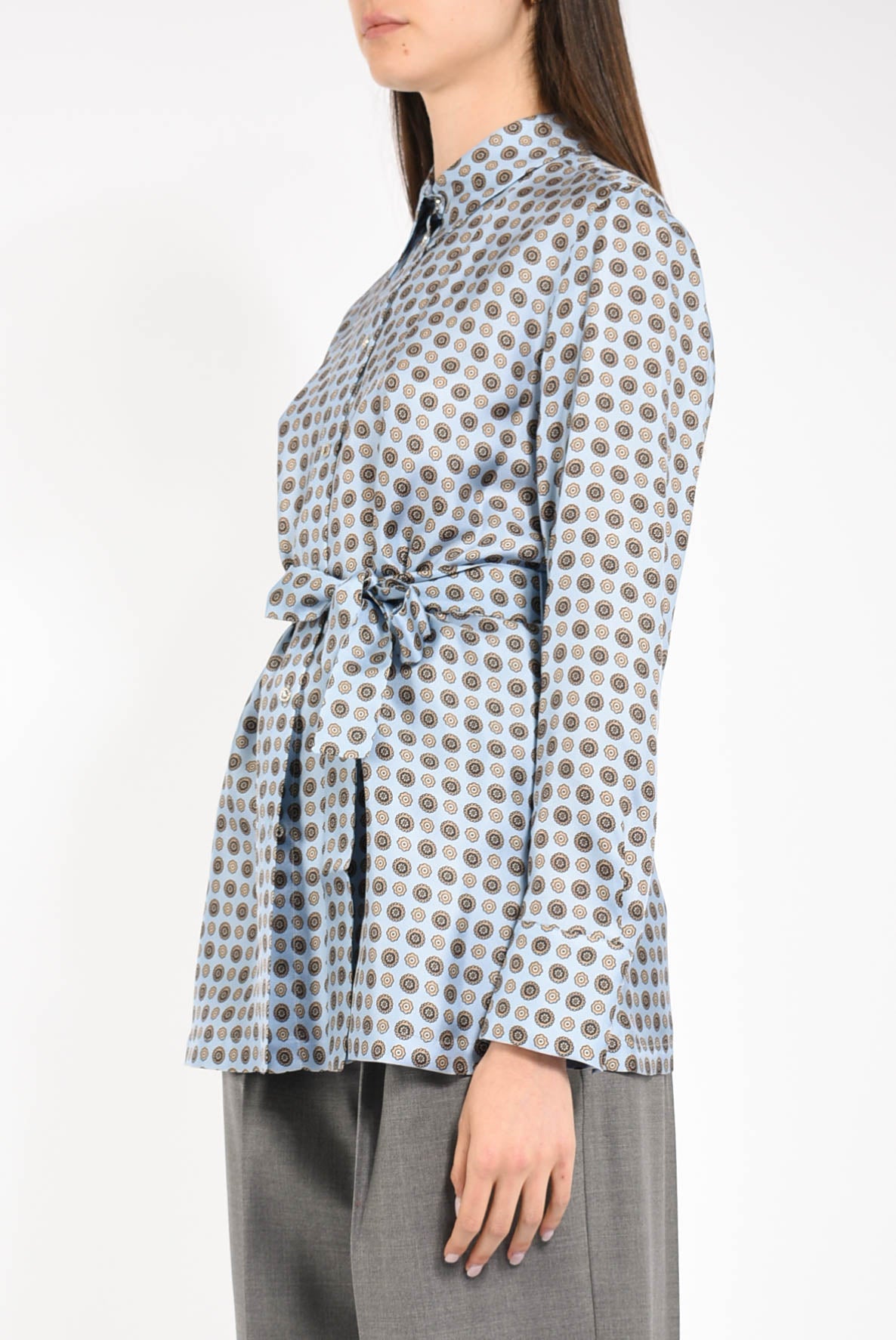 camicia in seta modello boccale