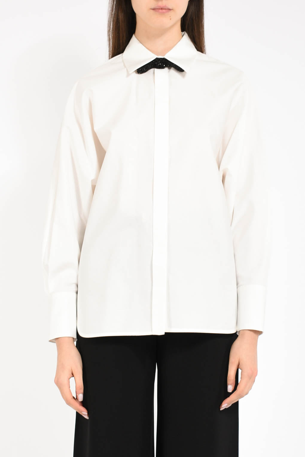 camicia in popeline modello roll