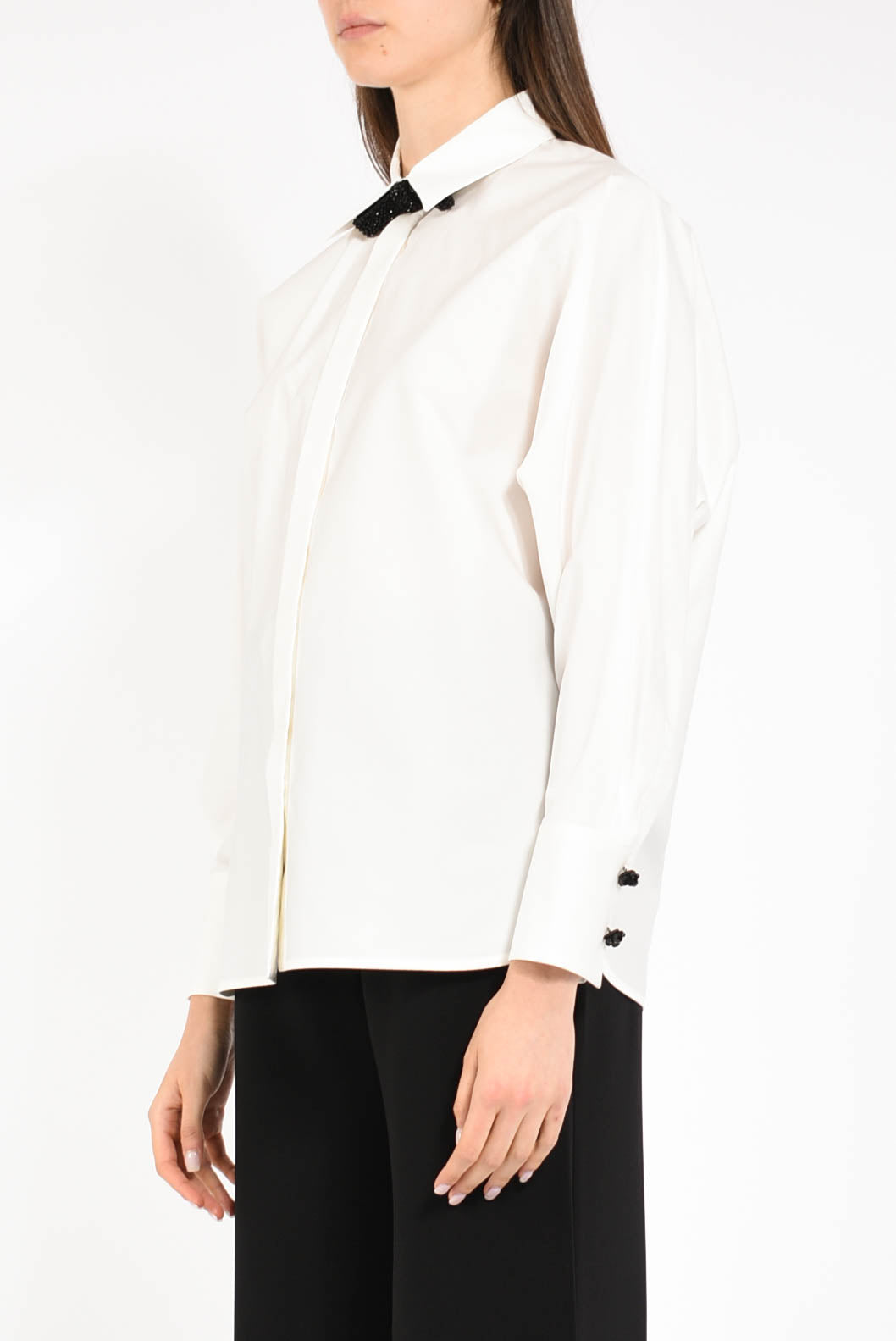 camicia in popeline modello roll