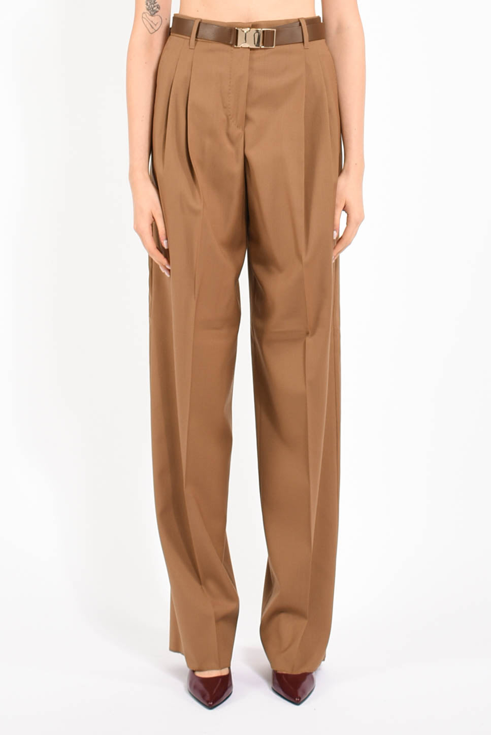 pantaloni in lana modello bergamo