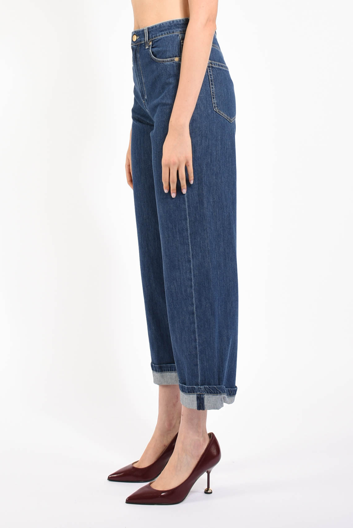 jeans largo in denim modello eles