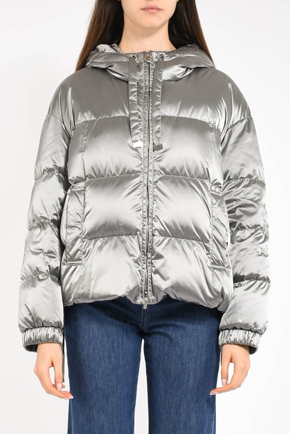 piumino in raso modello crochet