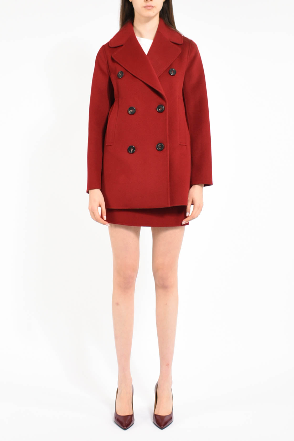 Cappotto corto in lana modello caban