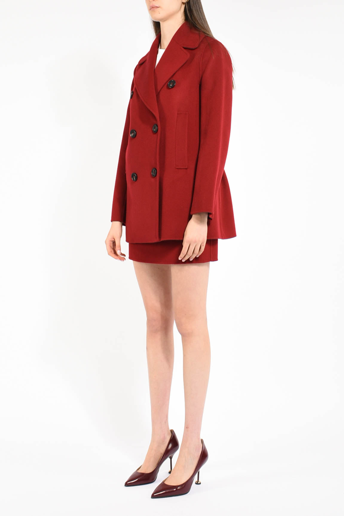 Cappotto corto in lana modello caban