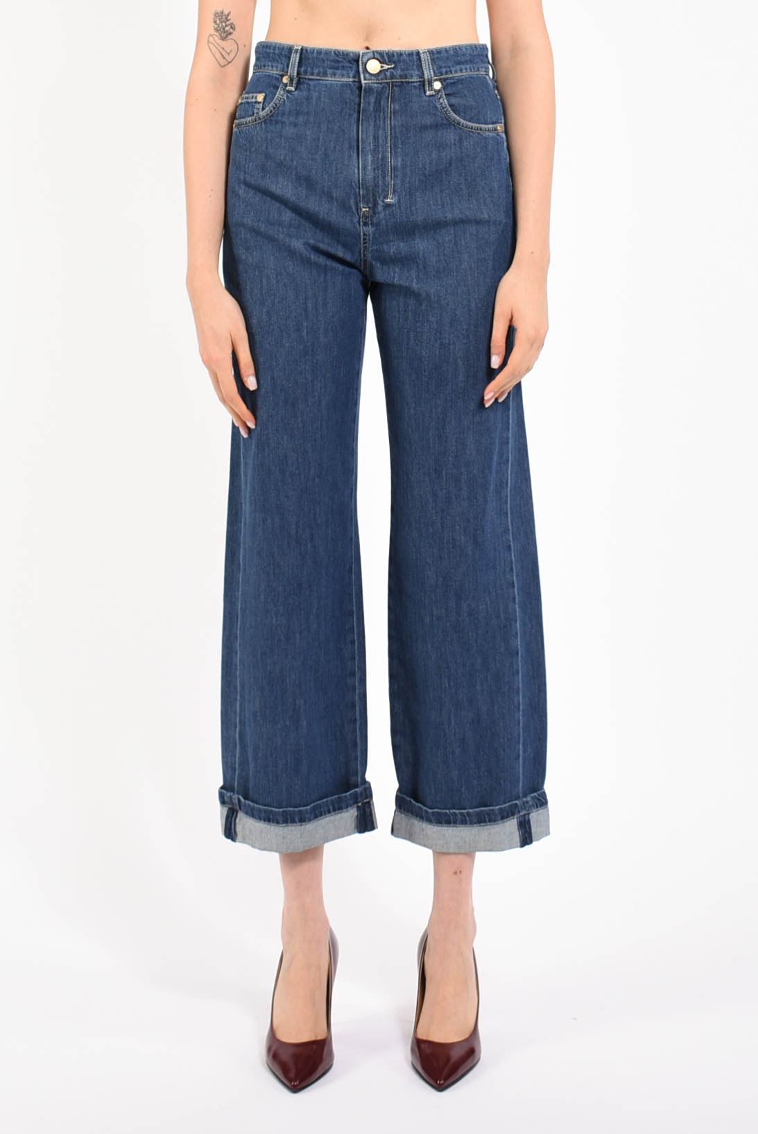 jeans largo in denim modello eles