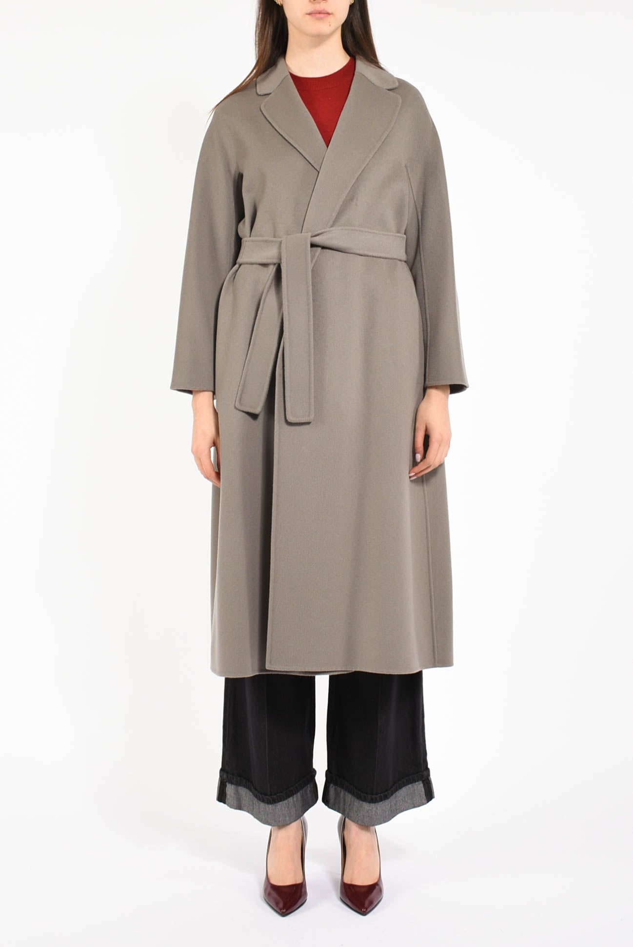 cappotto midi in lana modello esturia