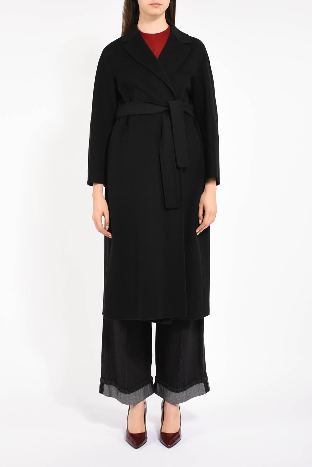 cappotto midi in lana modello esturia