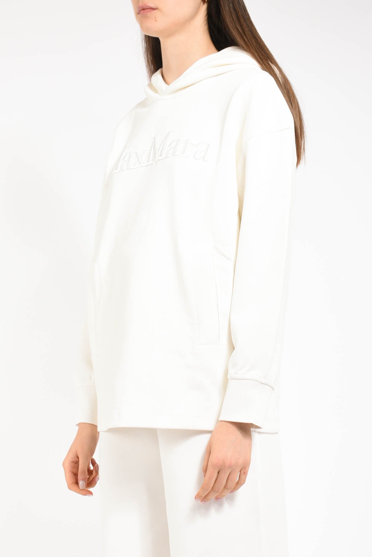 felpa con cappuccio modello visiera