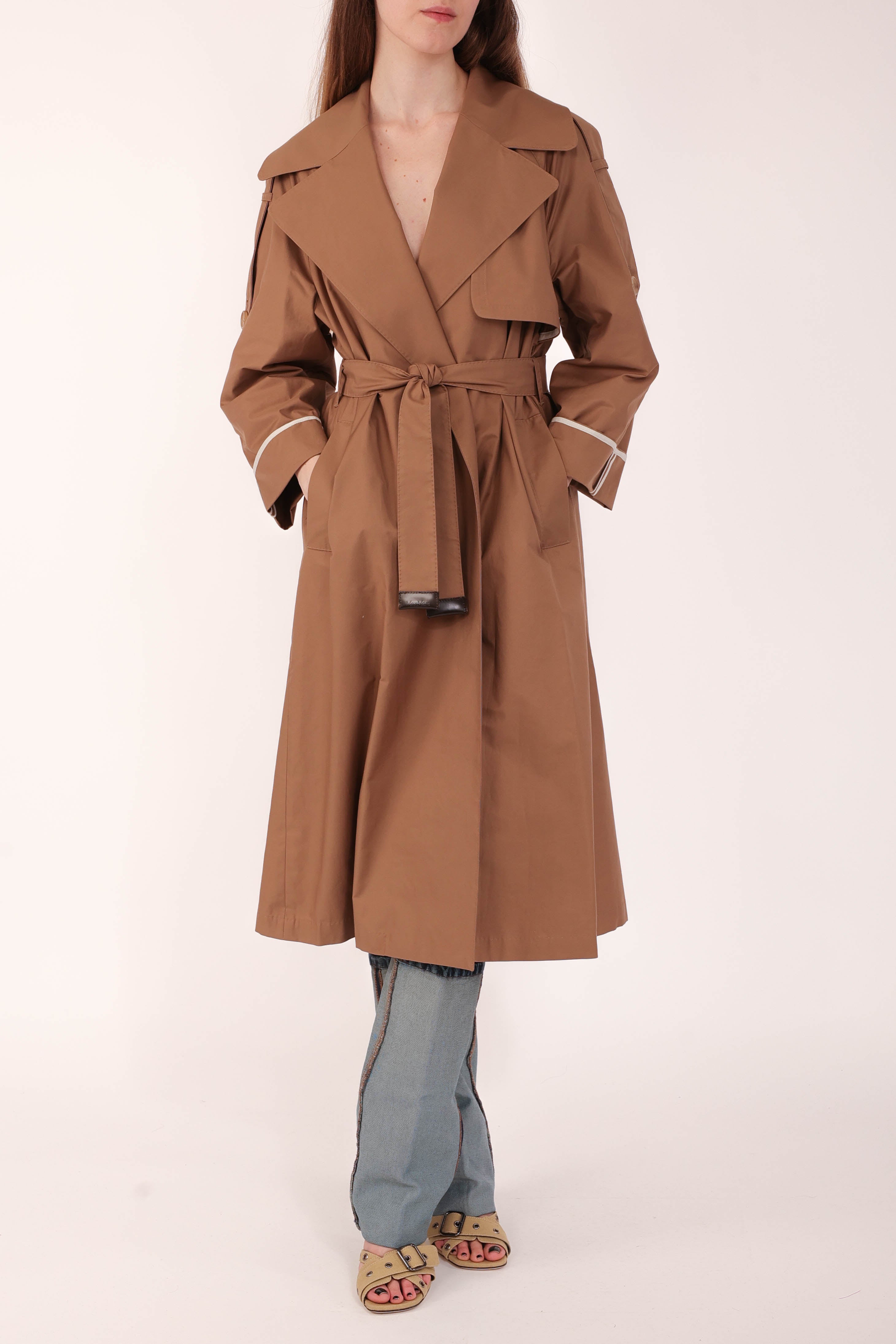 MAX MARA THE CUBE trench in twill utrench