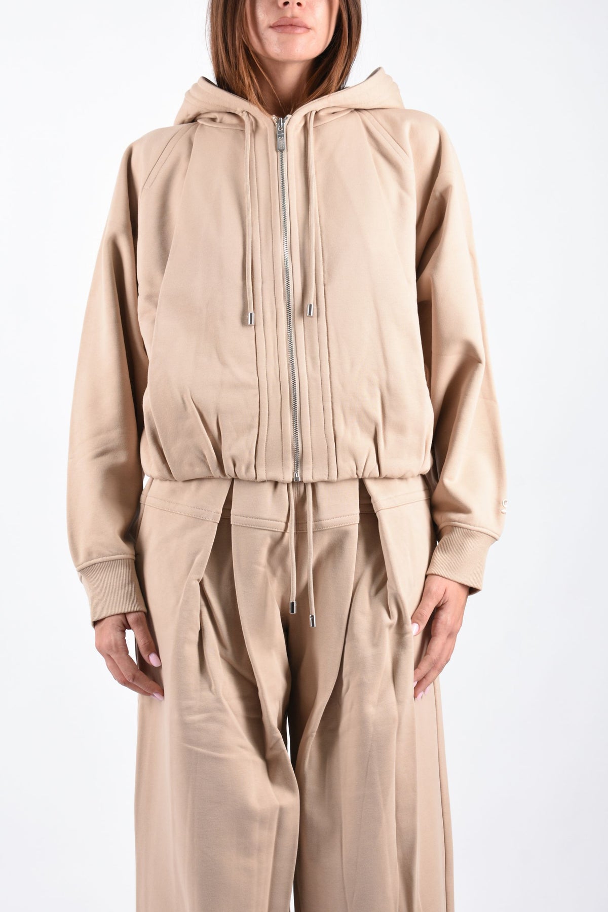 Felpa boxy con cappuccio in misto cotone FASHION 2622926015