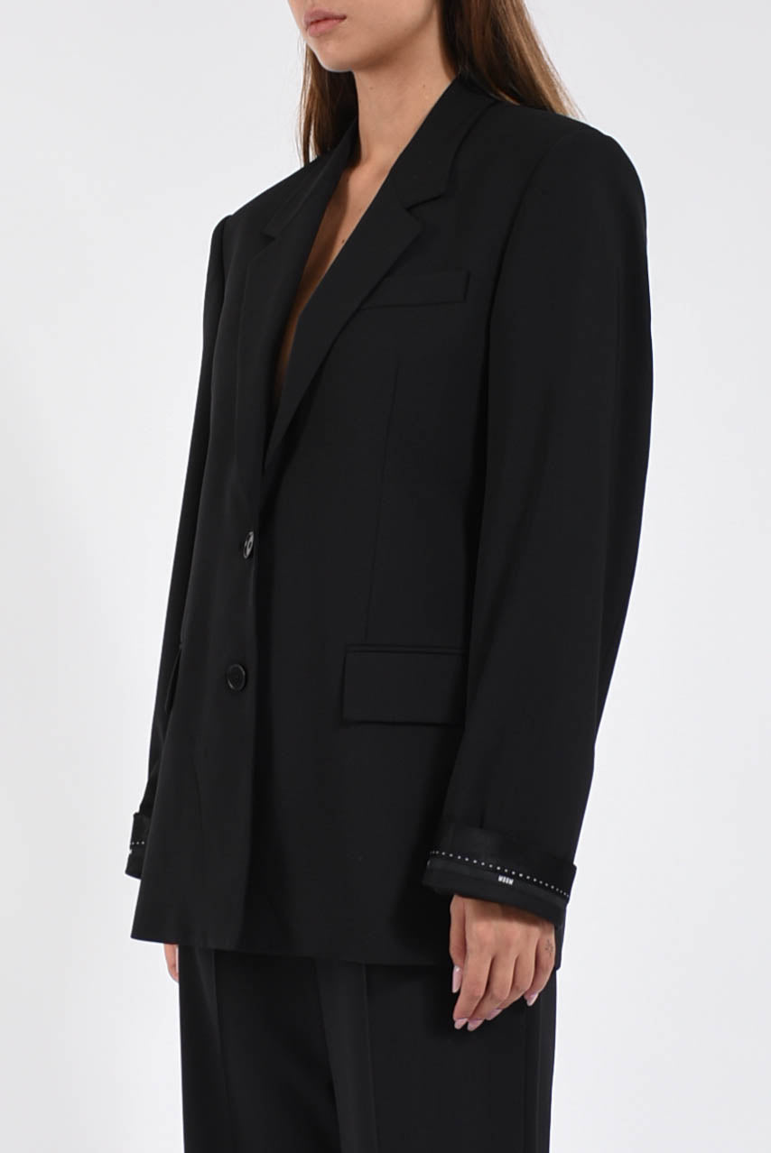 Giacca in fresco lana con nastro MSGM