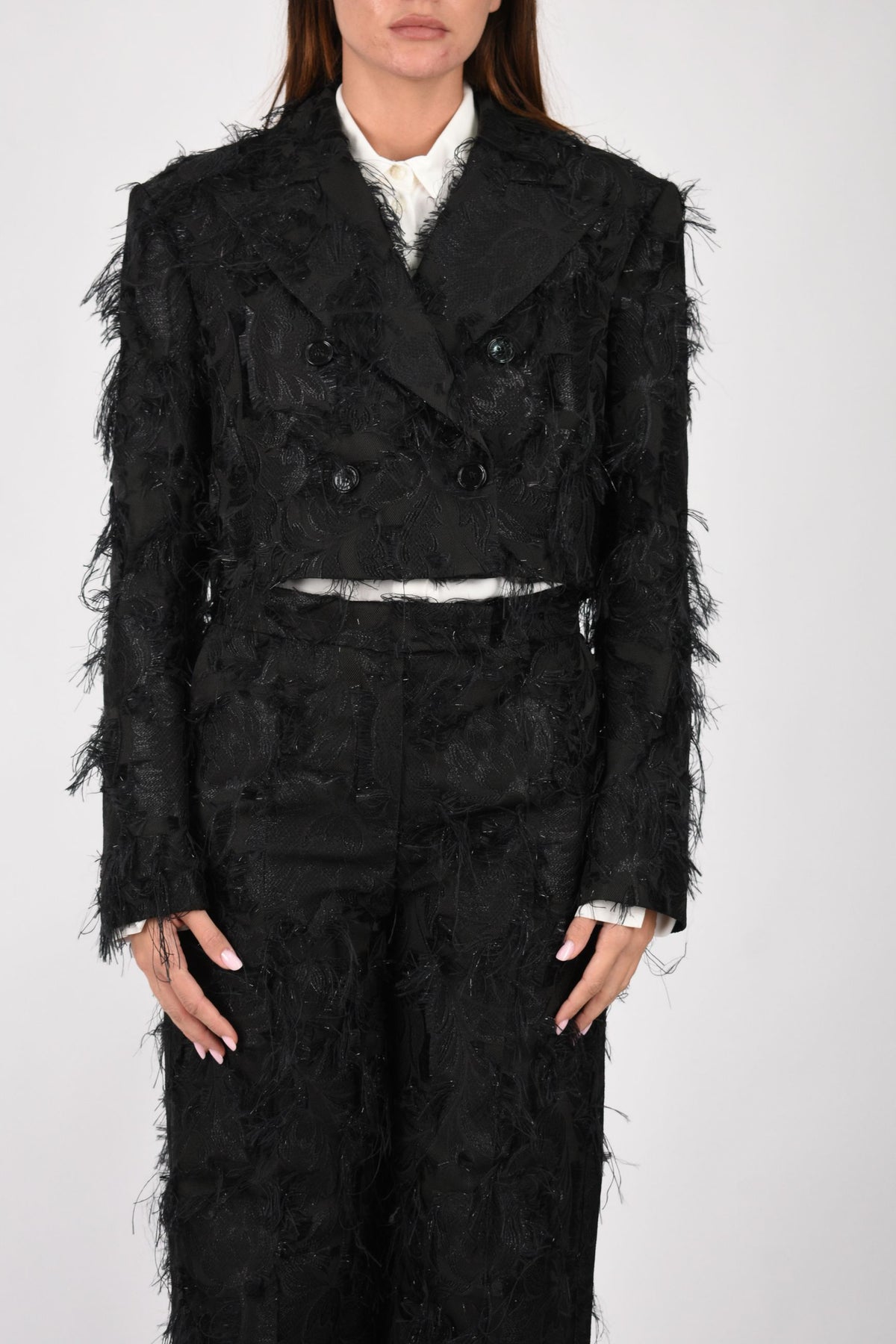 Blazer cropped jacquard 2S0042C0289