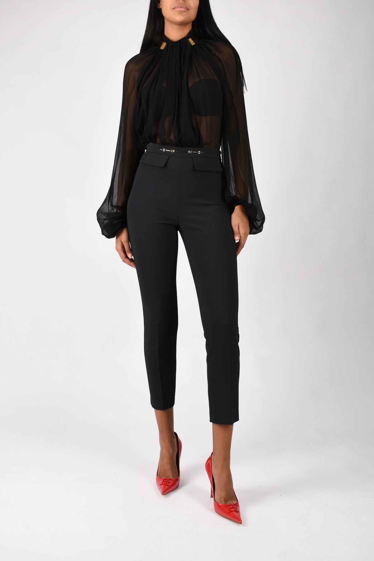Pantaloni in doppio crêpe stretch PA19566E2