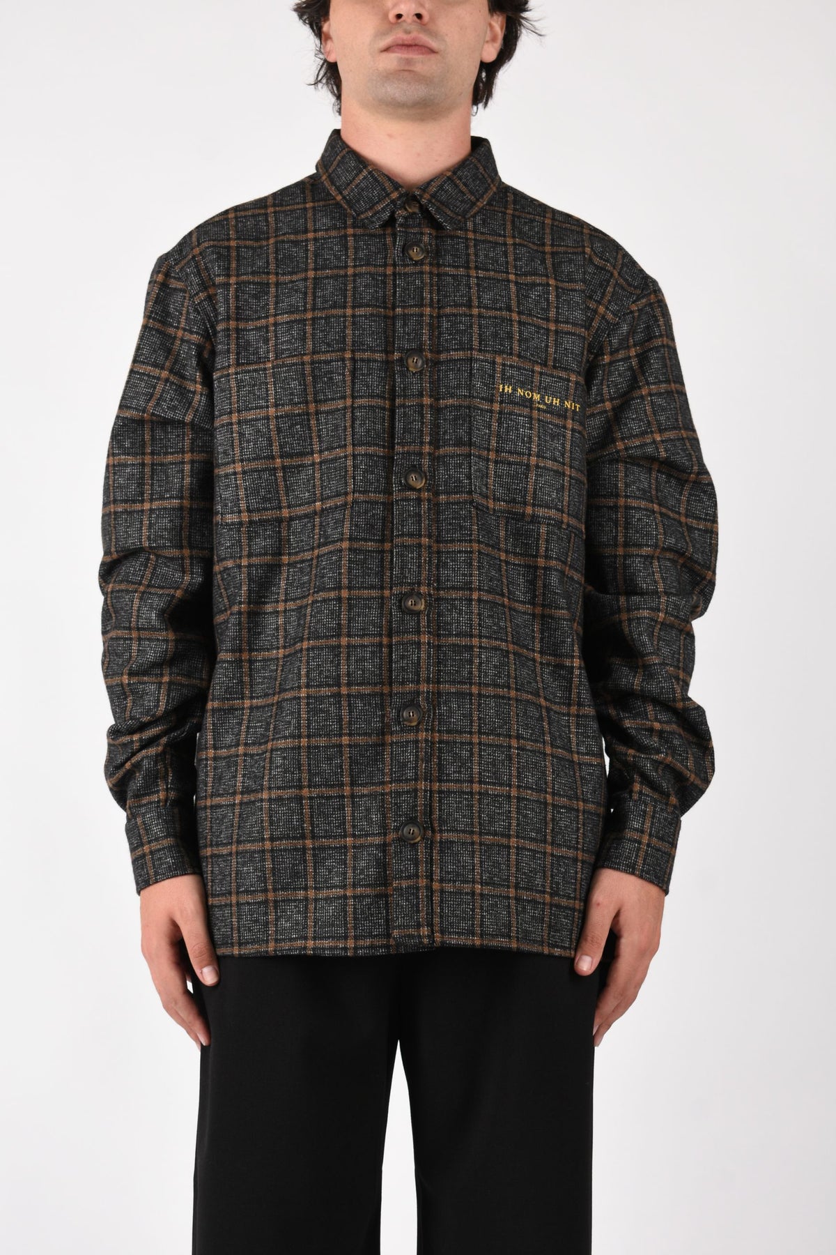 Camicia in flannel with black mask NUW26257