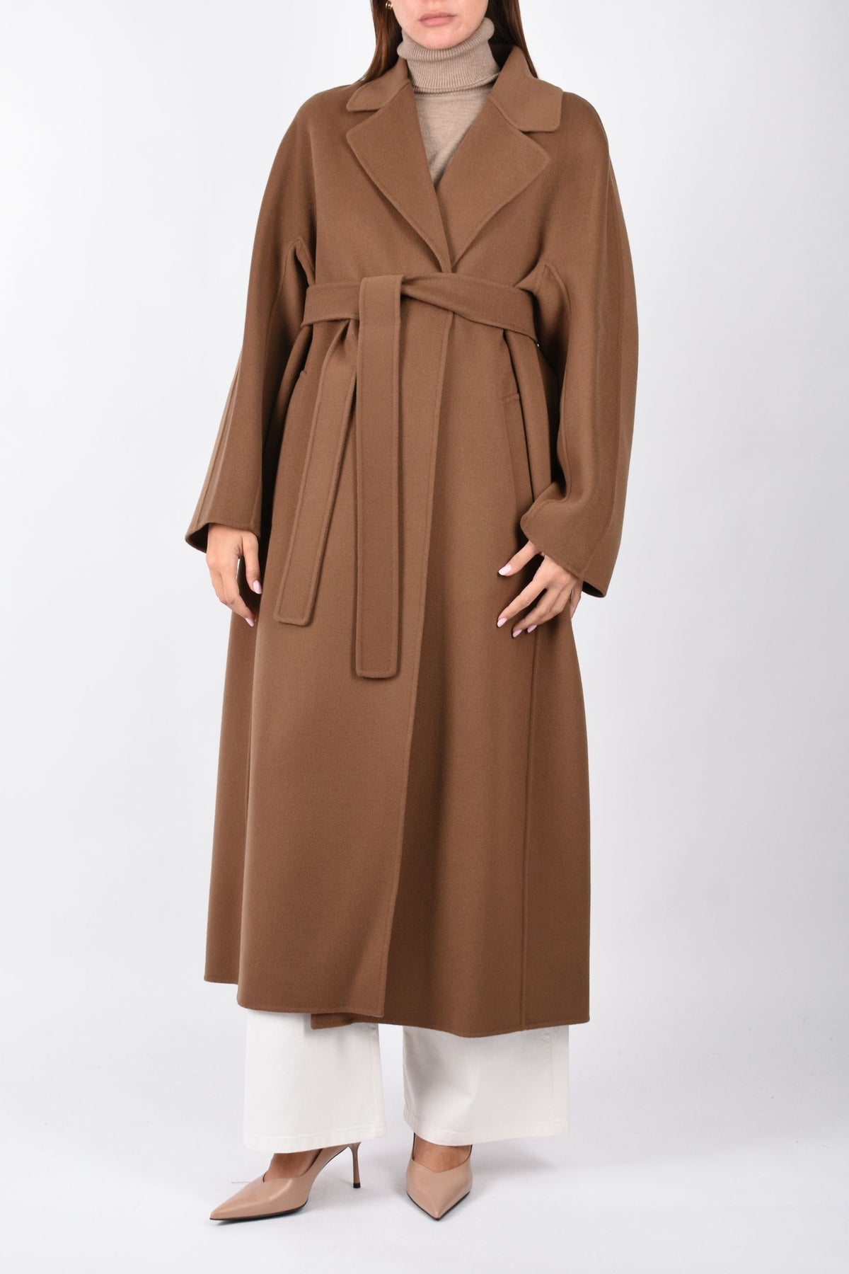 Cappotto lungo a vestaglia in drap di lana  SMMPENELOPE 2629016121600