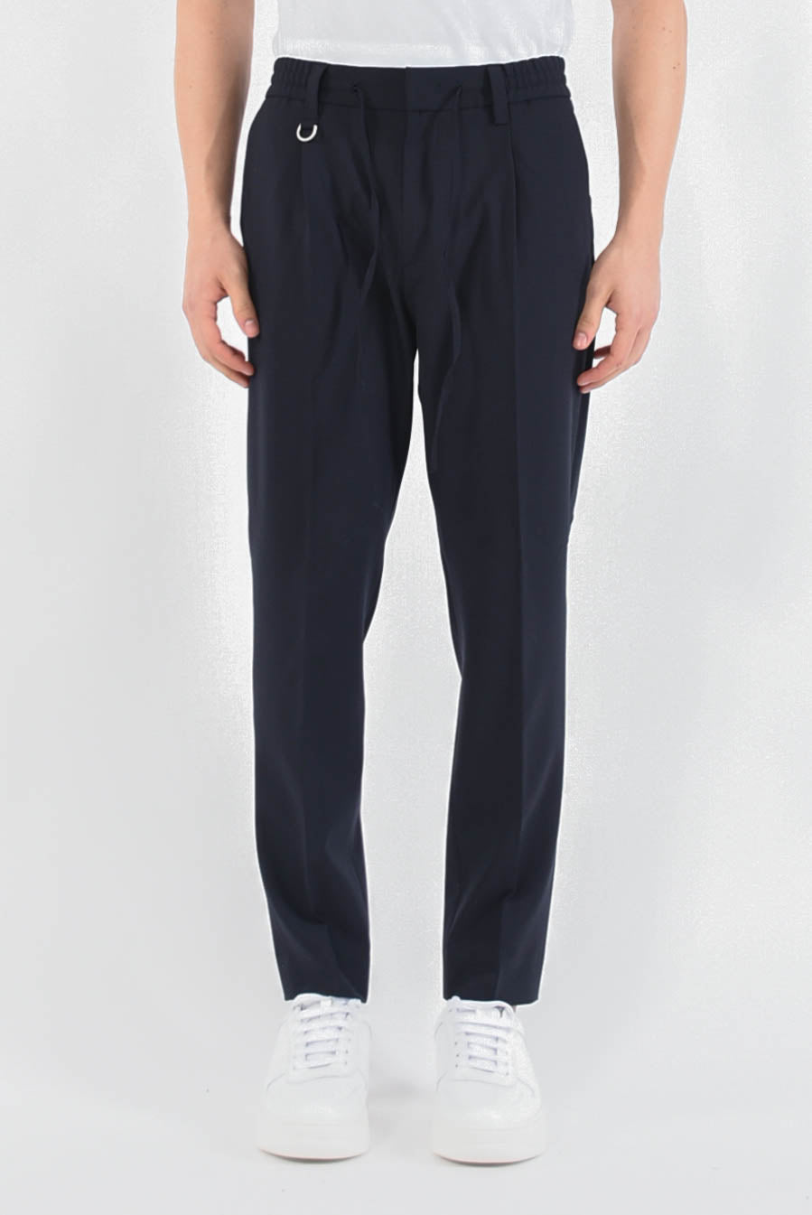 PAOLO PECORA Pantaloni jogger in fresco lana