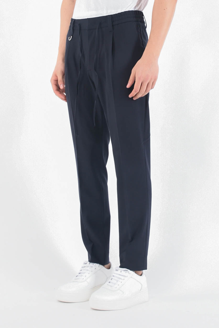 PAOLO PECORA Pantaloni jogger in fresco lana