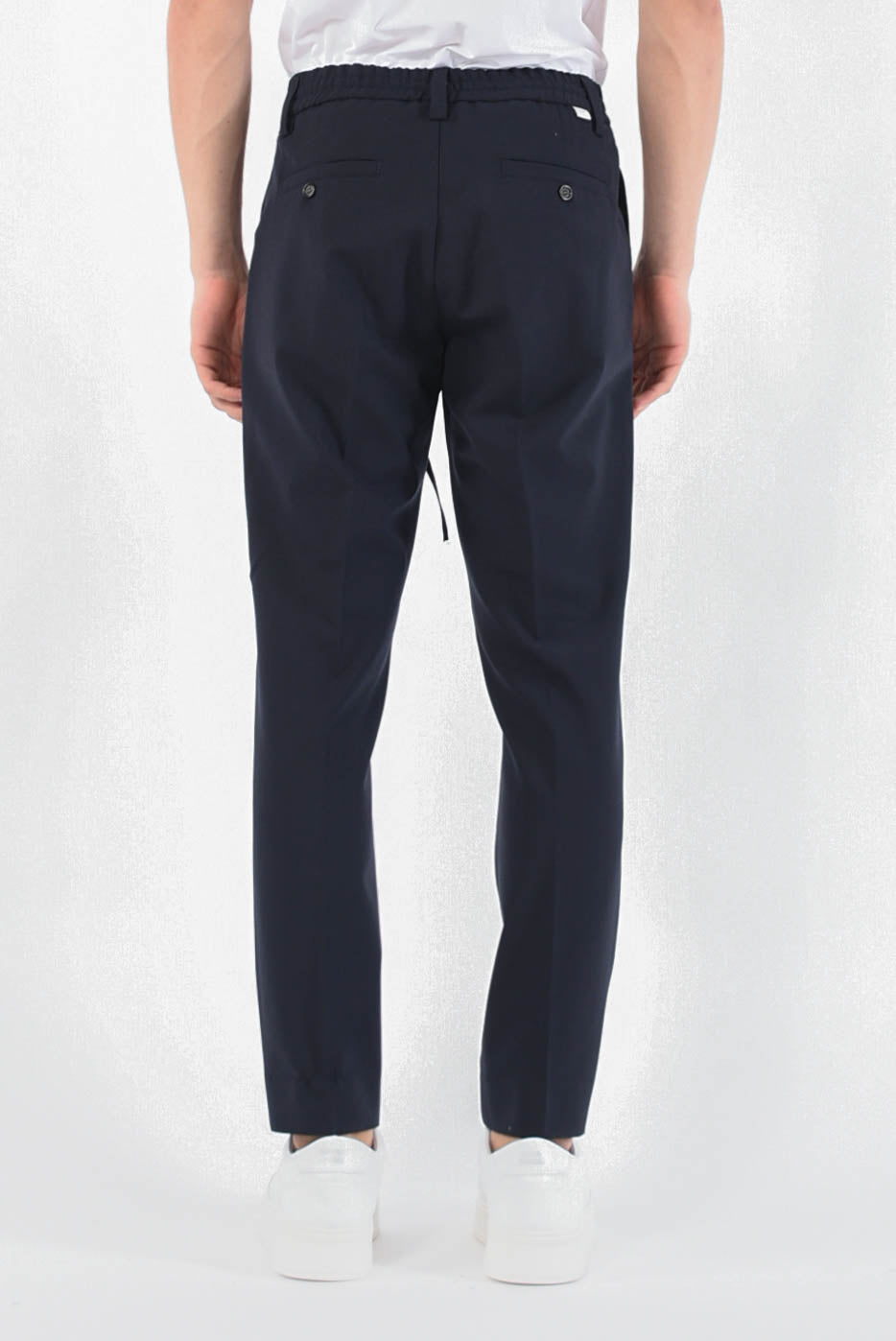 PAOLO PECORA Pantaloni jogger in fresco lana