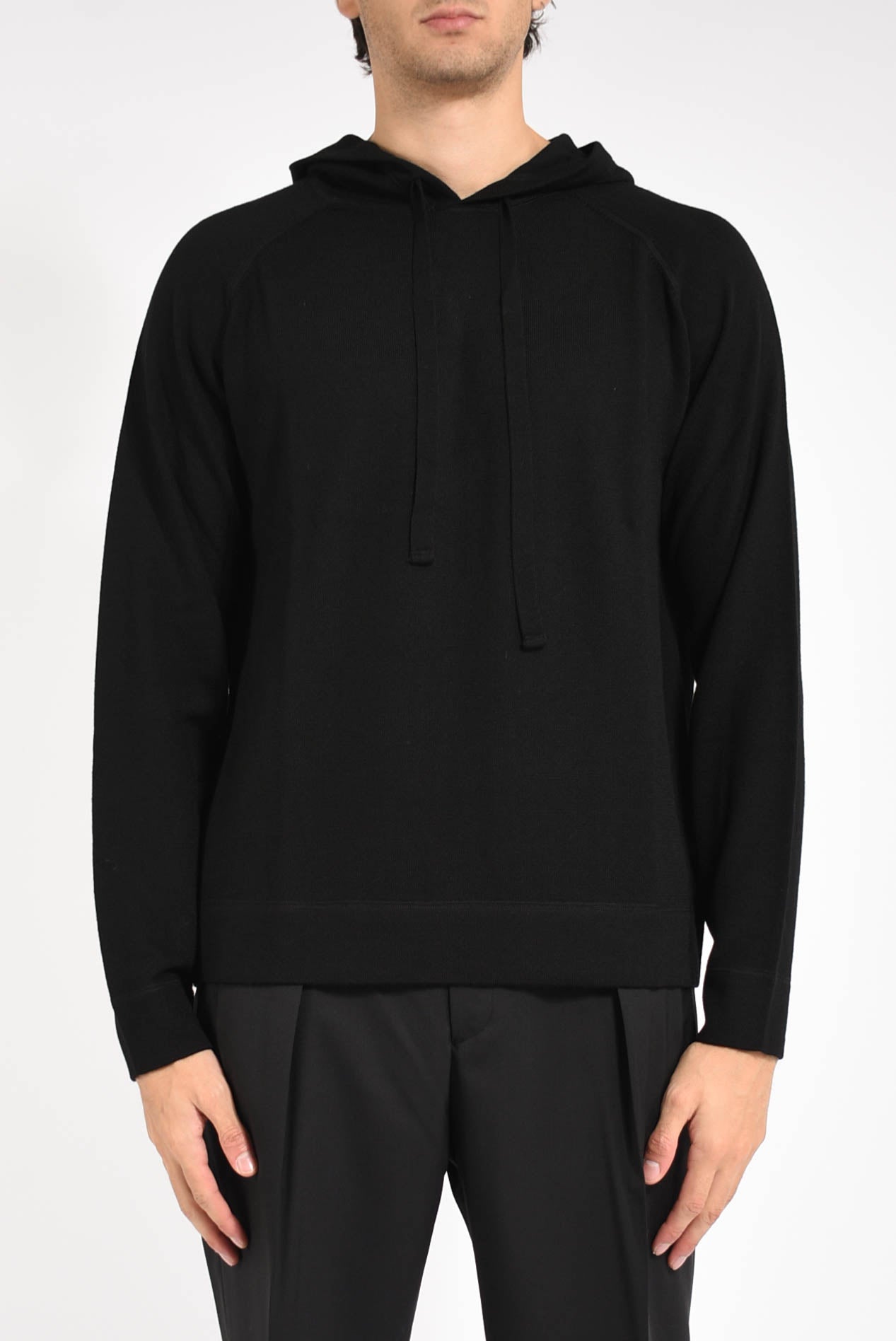 Maglia taglio felpa in lana vergine