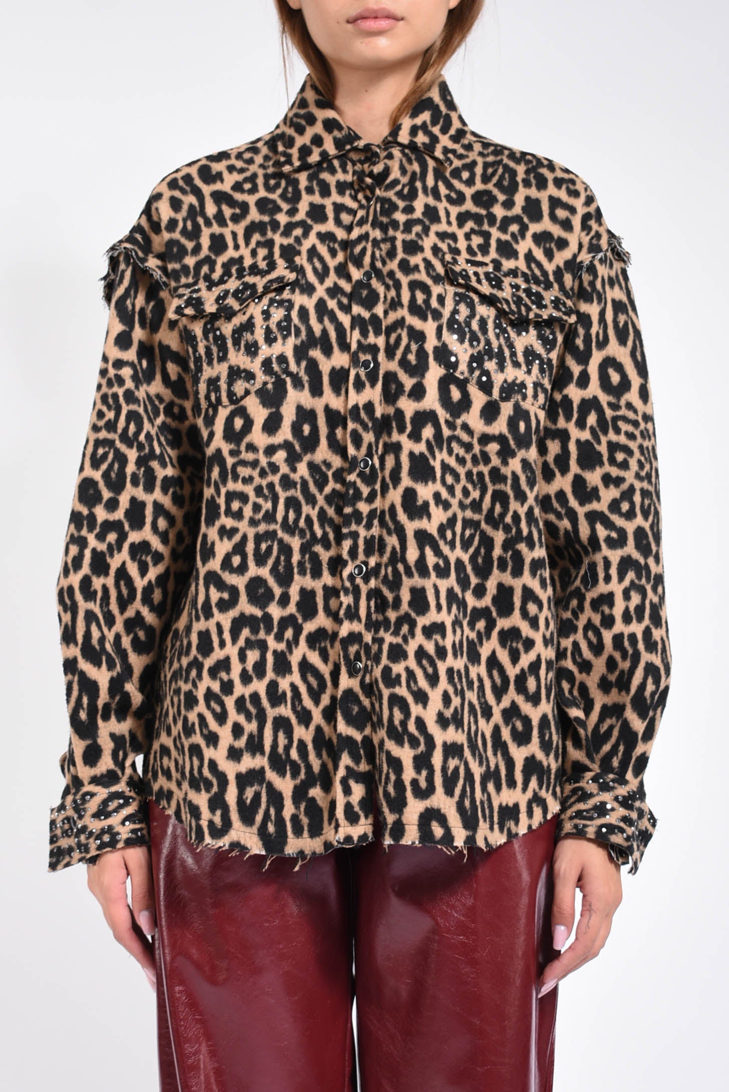 overshirt Animalier Con Borchie
