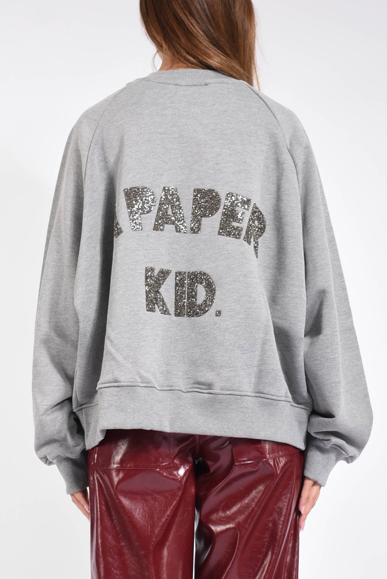 felpa girocollo con stampa retro