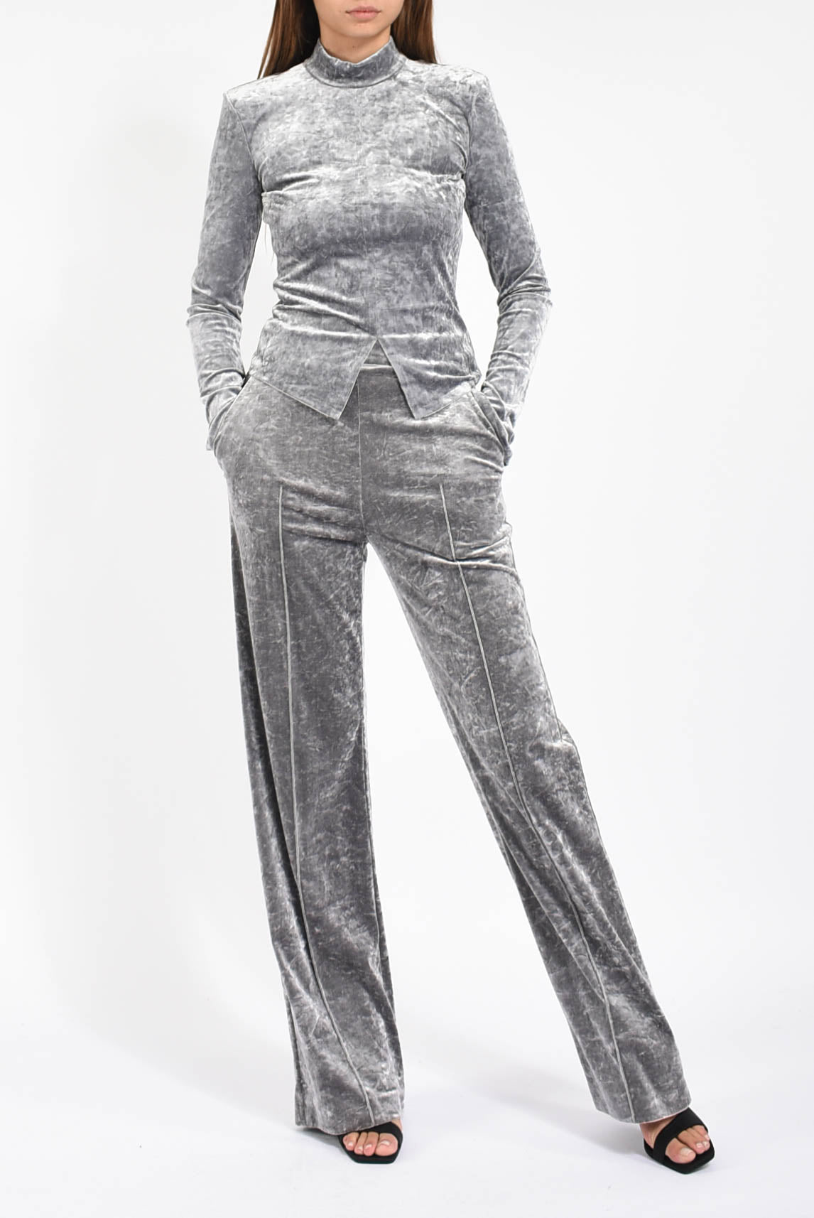 Pantaloni Essential in velluto