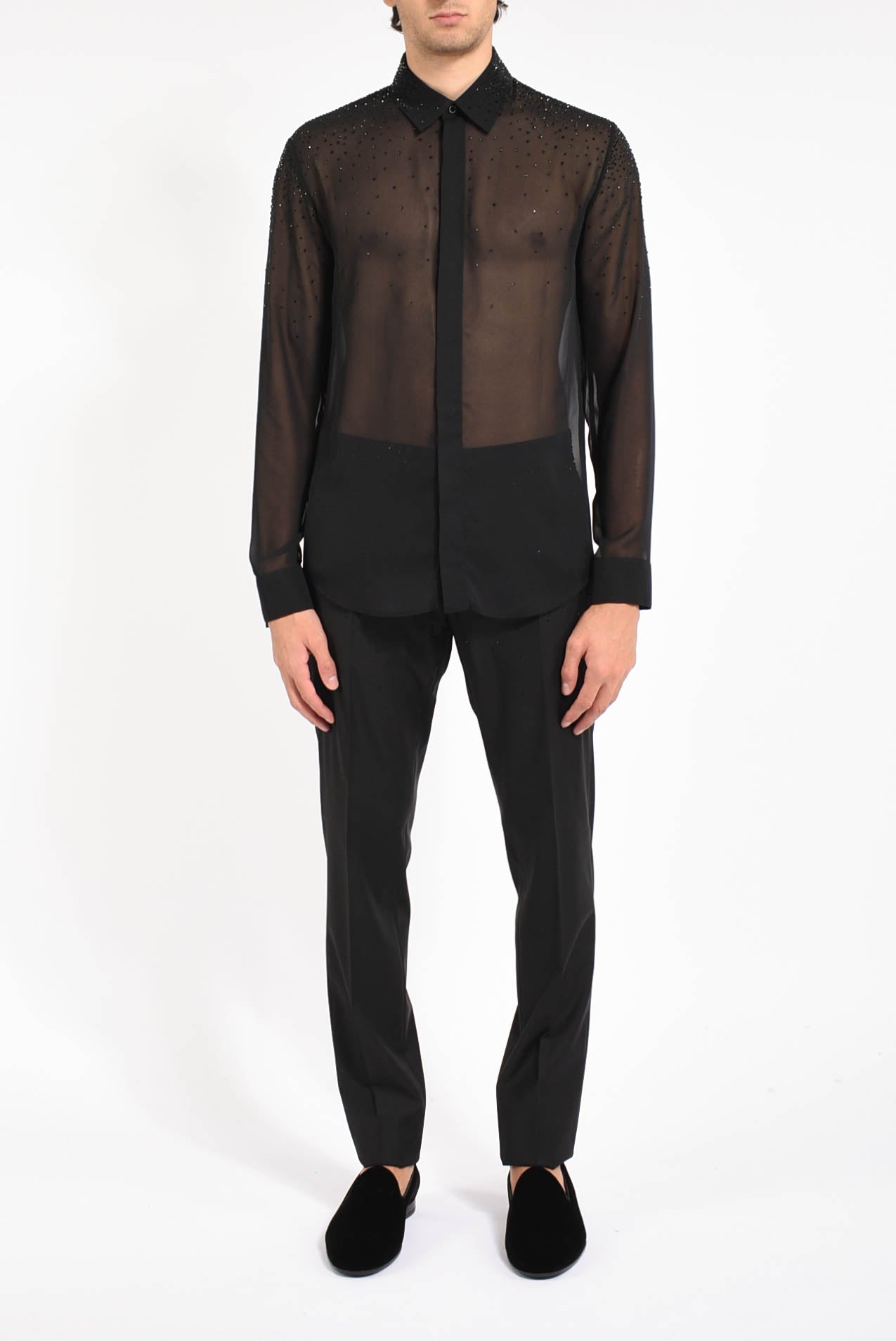 Camicia con applicazioni