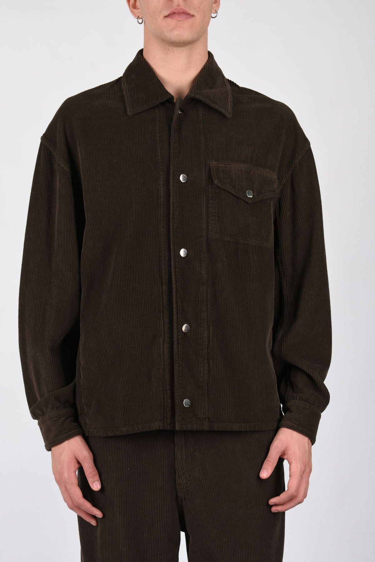 Overshirt in velluto a coste O0310219