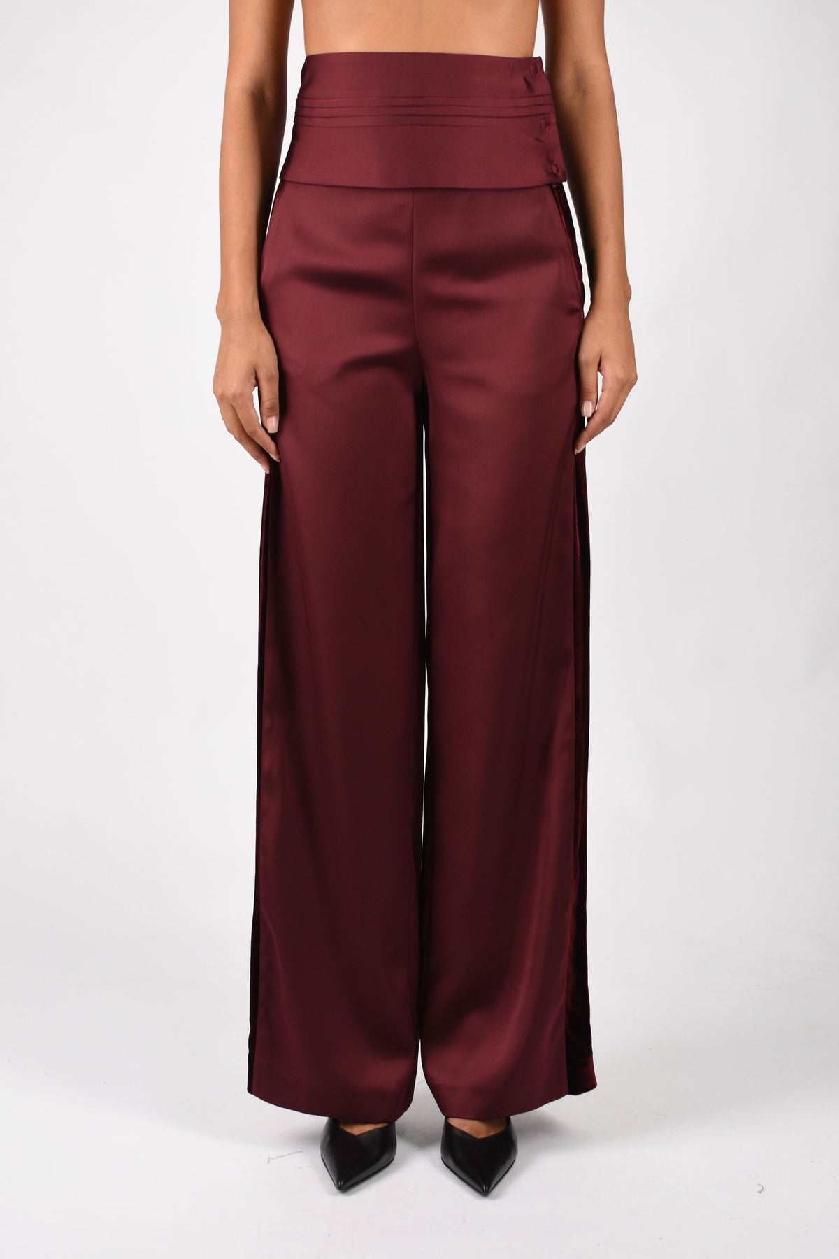 Pantaloni in raso heavy  A26CEPA10201