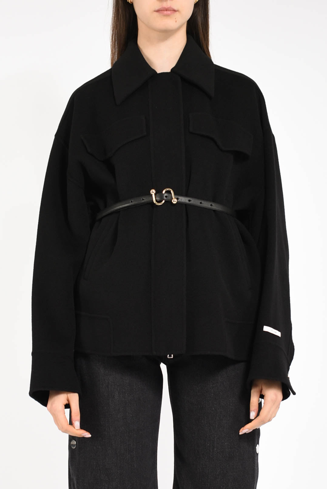 Caban in double di lana modello cantore