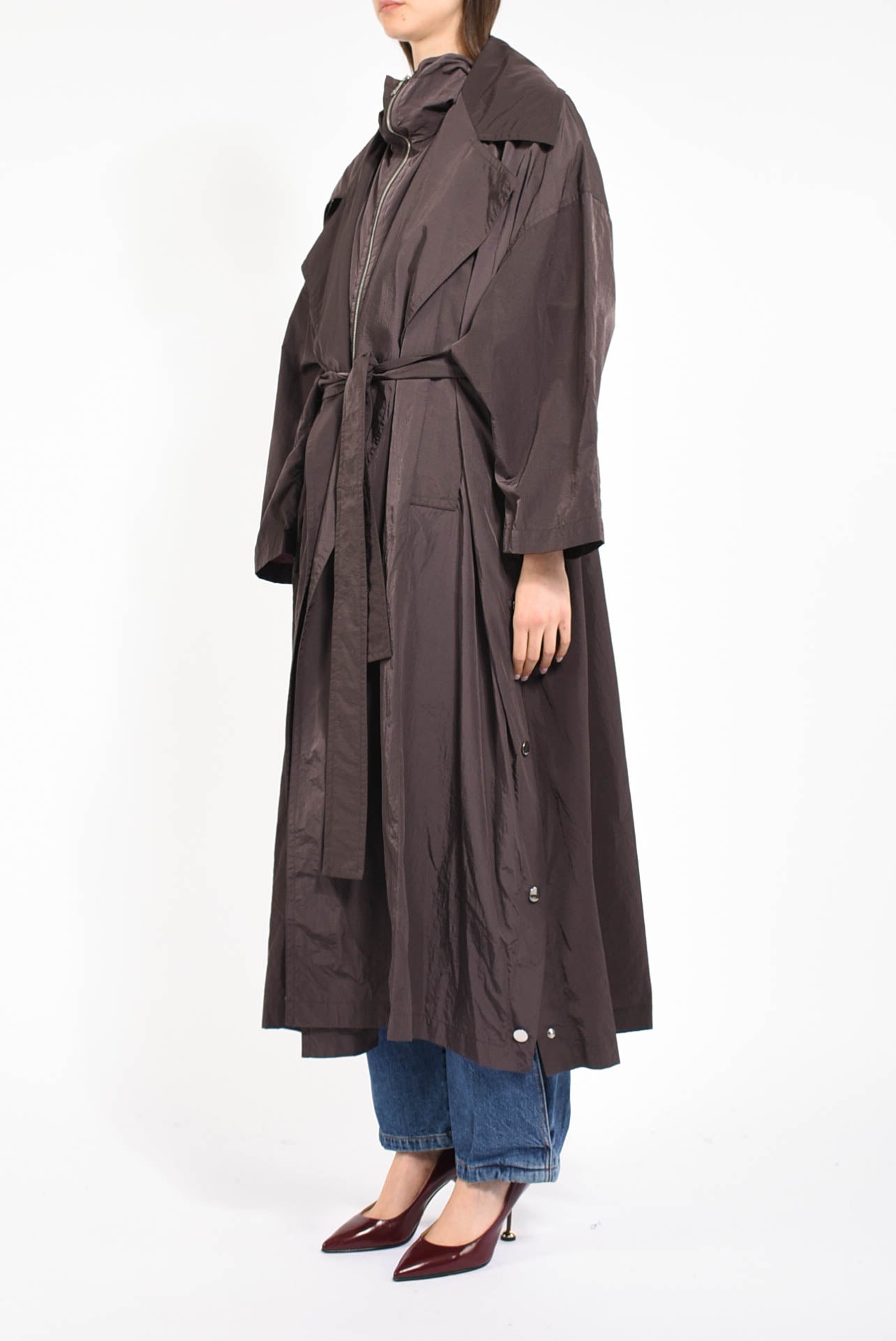 trench oversize in taffetà modello barbara1234