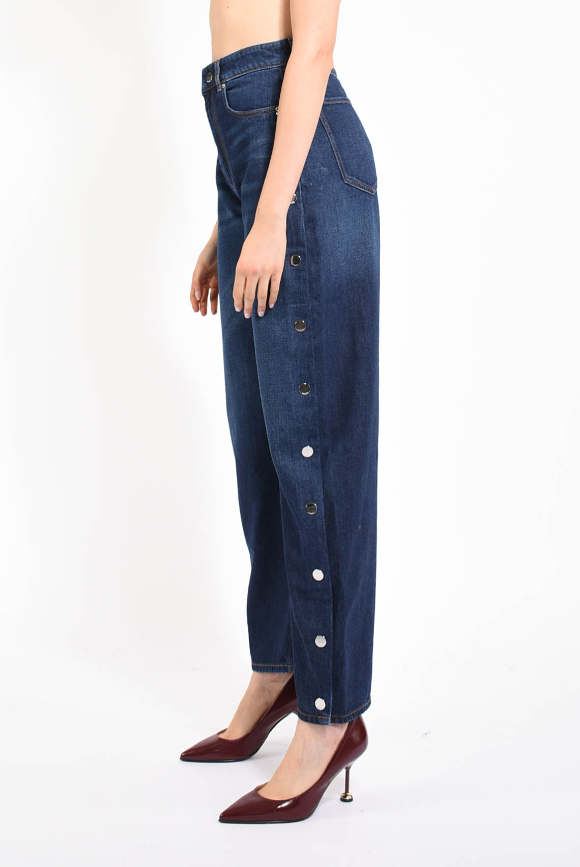 Jeans wide leg modello lichene