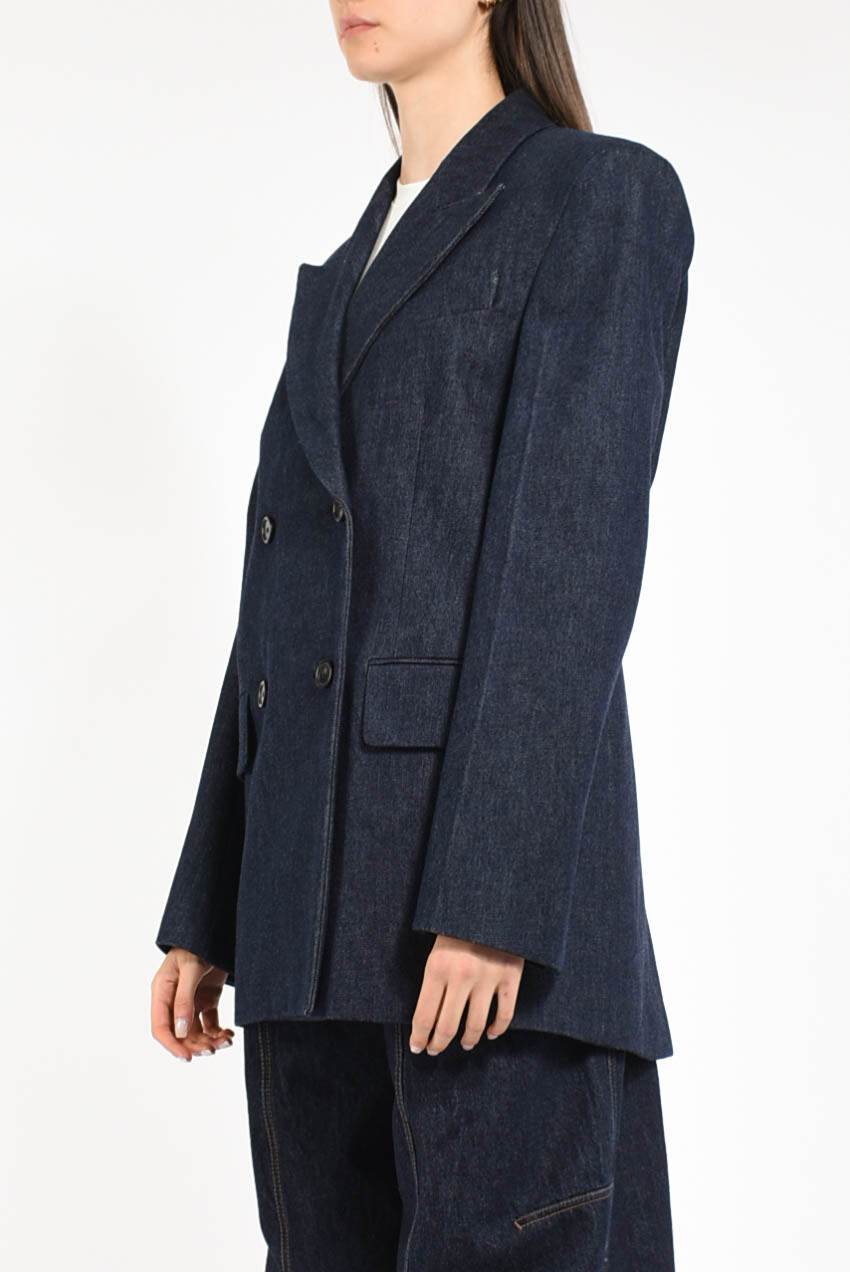 giacca ampia in denim modello ancella1234